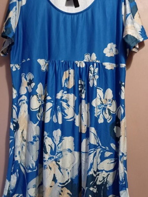 Reborn New York Floral Dress new, blue and white