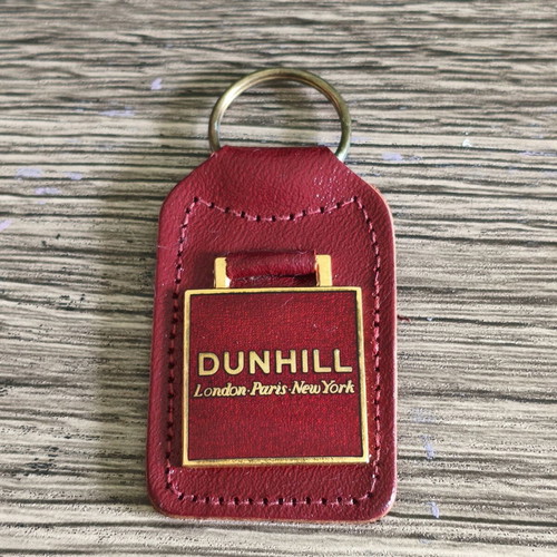 Dunhill keychain used, vintage enamel cigarette brand