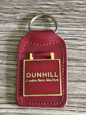 Dunhill keychain used, vintage enamel cigarette brand