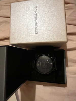 Emporio Armani men's black wristwatch