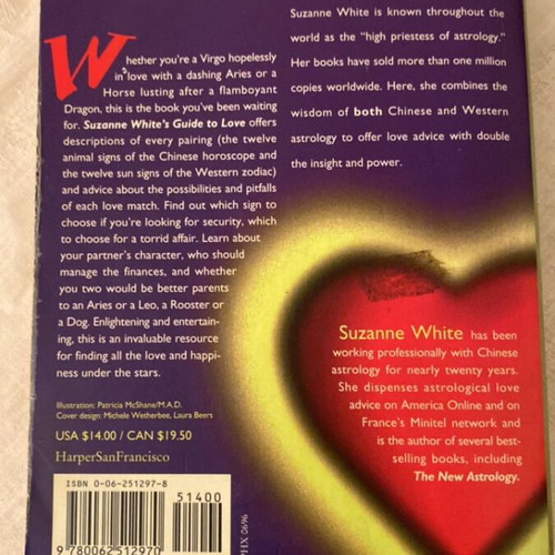 Guide to Love astrology book by Suzanne White used with free Cosmopolitan book