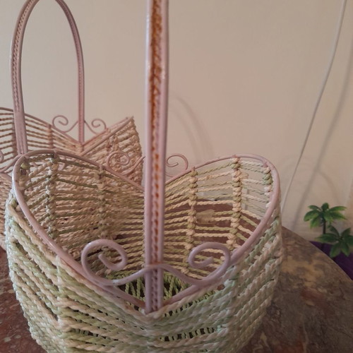 Baskets used, set of 2, made with rope