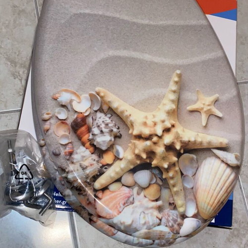 Toilet bowl seat cover new with starfish design