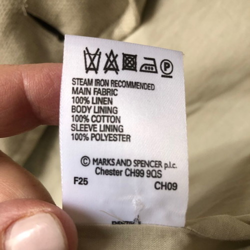 Linen coat Marks and Spencer new, beige, size XL