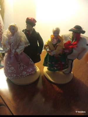 Vintage collectible doll pairs from Poland 70-80s like new