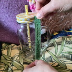 Yellow mug with basket used