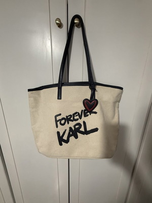 Karl Lagerfeld τσάντα ώμου limited edition μεταχειρισμένη, μαύρο και άσπρο