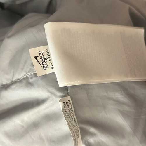 Nike Unisex Down Fill Jacket parka XL like new, white and grey