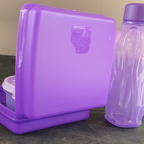 Tupperware kids set 4 pieces new, sandwich box, bowl, spoon, bottle