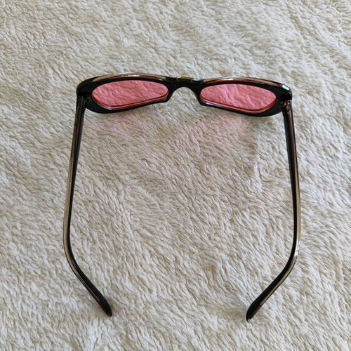 Vintage sunglasses like new, brown-pink frame, pink lenses