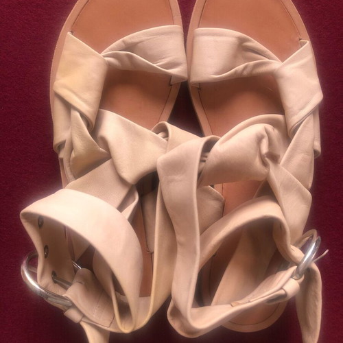 Allsaints leather sandals used, size 36, beige