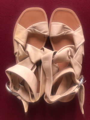 Allsaints leather sandals used, size 36, beige
