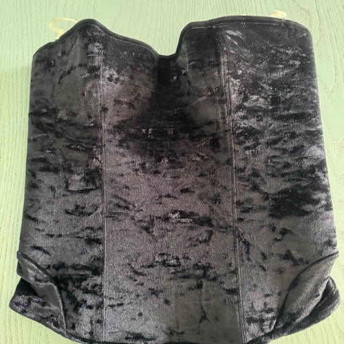 Velvet corset Milavitsa new, black, GB 34B / F 90B / Bel 75B