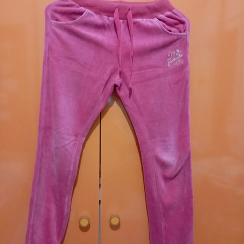 Girls' corduroy sweatpants used, age 12, pink