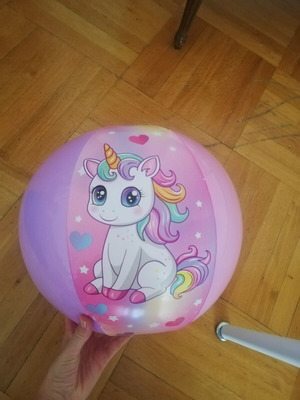 Unicorn beach ball like new, 108-109 cm, water resistant