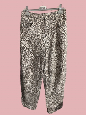 Jeans leopard baggy like new from DeFacto beige