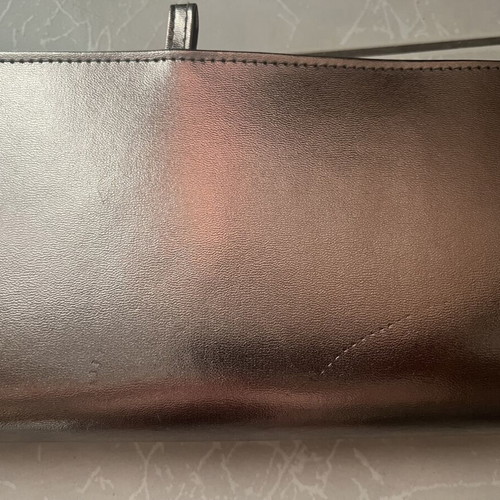 Silver clutch bag, hand-held, 33 cm