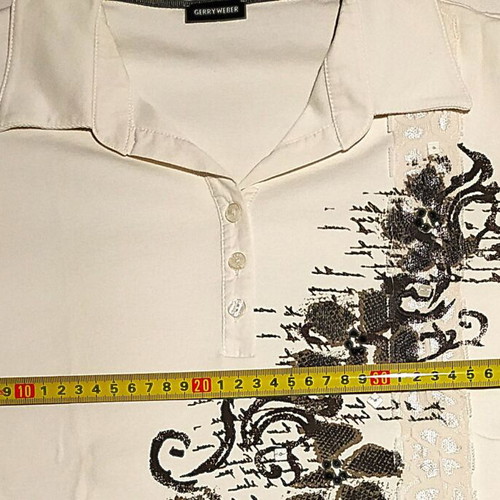 Gerry Weber women's polo used, short sleeve, size Medium, white