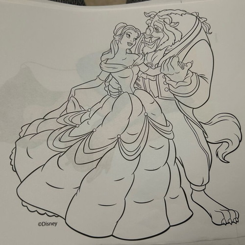 Disney princess coloring designs used