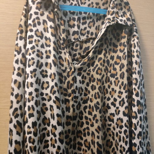 Satin leopard shirt Zara like new, size XL