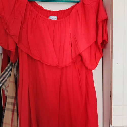 Celestino women's red blouse, one size