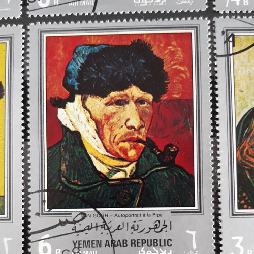 Yemen 1968 stamps, famous paintings set of 9, new