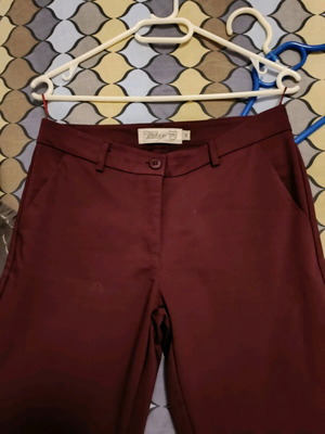 Moutaki classic burgundy pants like new, size S