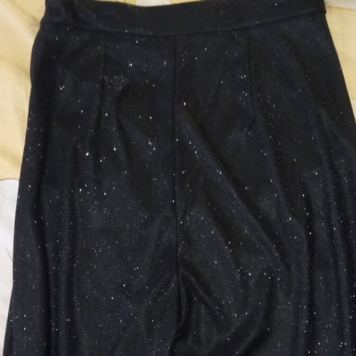 Shein high-waisted pants with rhinestones, black, size M