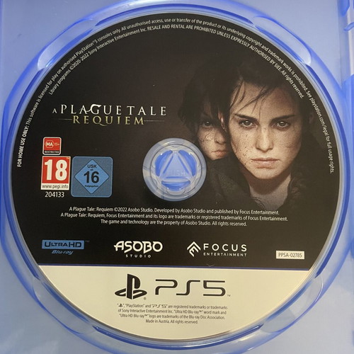 A Plague Tale Requiem PS5 game like new