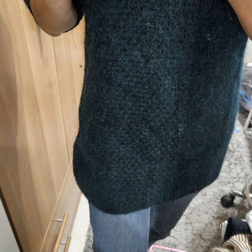 Cos knitted top green like new, thin wool with 3/4 sleeve