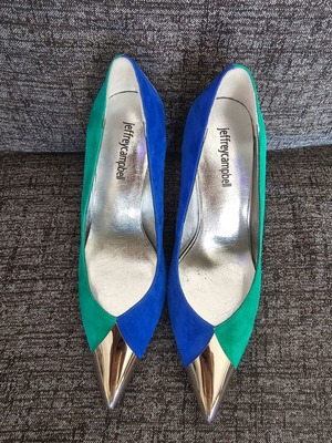Γόβες Jeffrey Campbell μοντέλο Lure σαν καινούργιο, μπλε και πράσινο καστόρι, μέγεθος 38