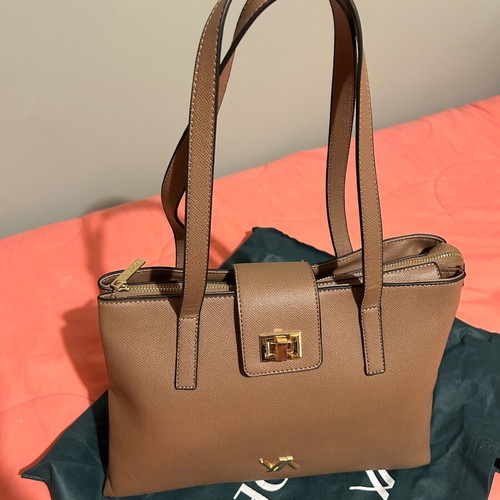 Verde women's shoulder bag brown new