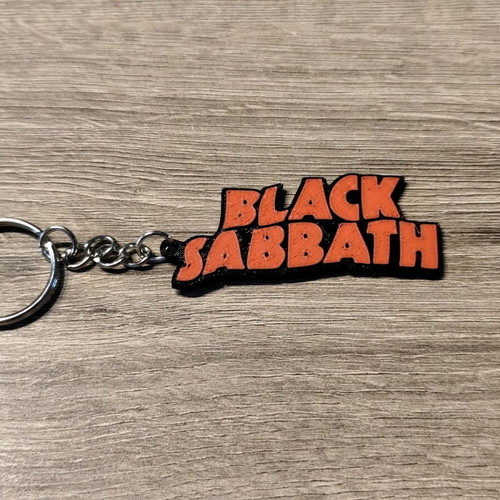 Black Sabbath 3D Printed Keyring New