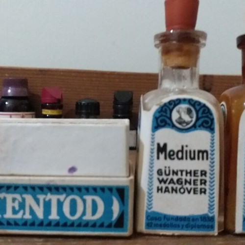 Pelikan collectible ink bottles used, set