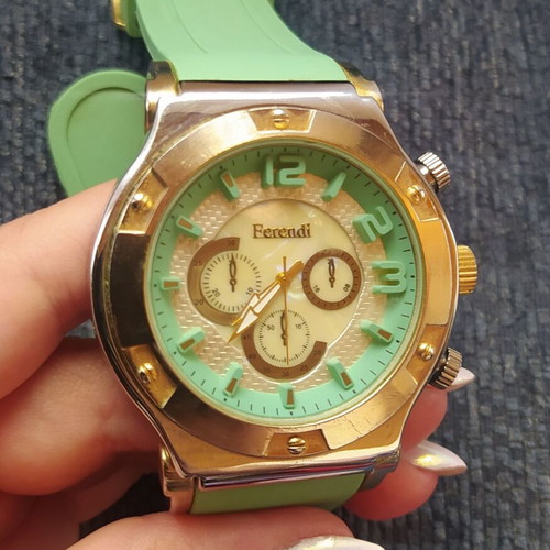 Ferendi women's wristwatch used, turquoise color