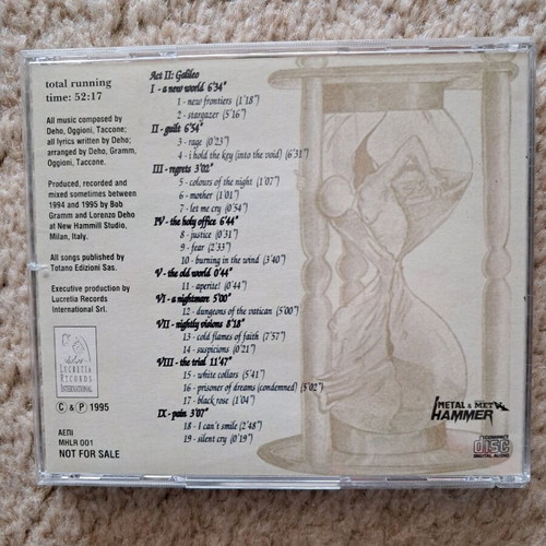 Time Machine Act II: Galileo CD like new, metal