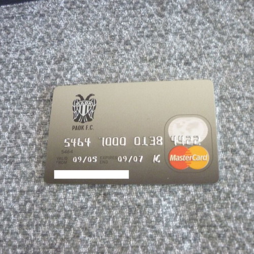 PAOK FC Citibank Mastercard collectible expired bank card