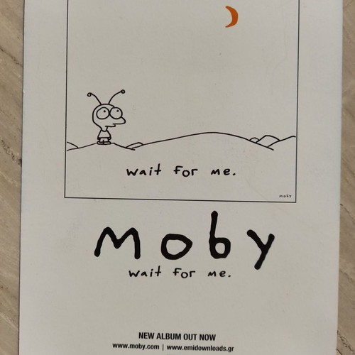 EMI double-sided card - Moby (Wait for me) & Placebo (Battle for the sun) used