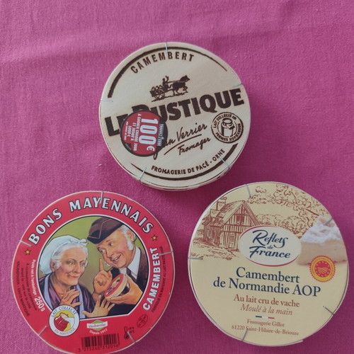 French Cheese Boxes Set of 3 Like New from Paris