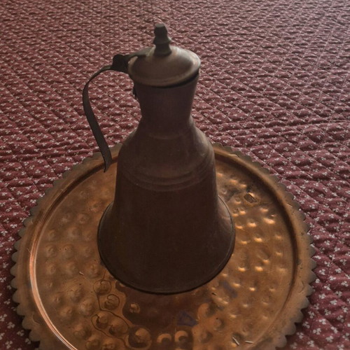 Copper collectible jug and tray used