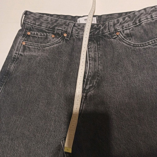High-waisted jeans like new, gray, size 40
