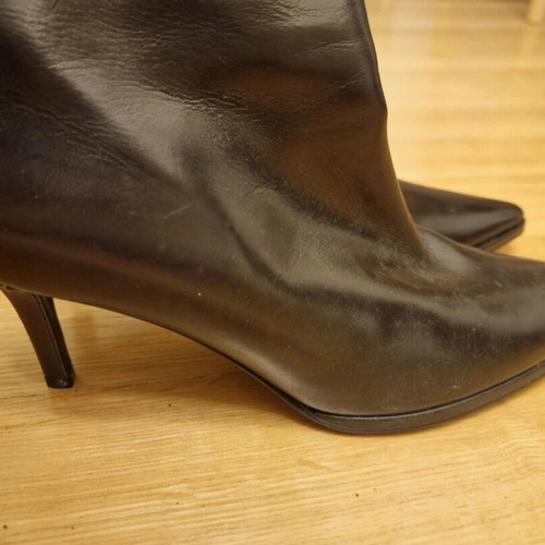 Helmut Lang leather black ankle boot like new
