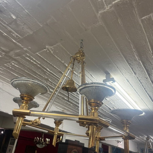 Ceiling light bronze with plexiglass like new