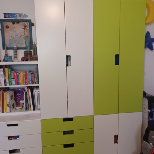 IKEA Småstad Stuva children's wardrobes set like new, white and green