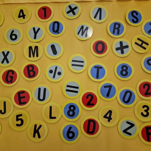 Educational game with letters and numbers new