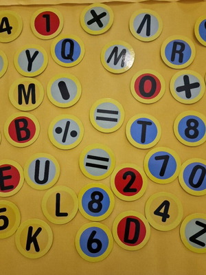 Educational game with letters and numbers new