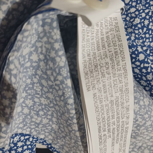 Zara Man slim fit men's shirt size M, blue and white floral