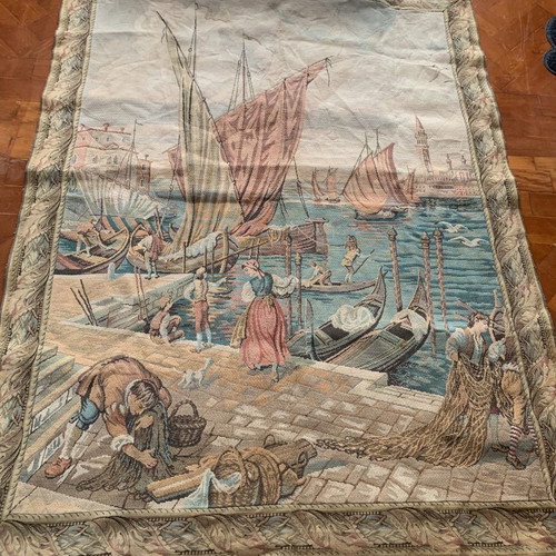 Tapestry with nautical theme like new, large size 150x117