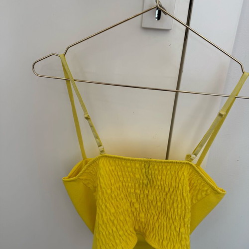 Yellow corset bustier like new, adjustable straps, size S