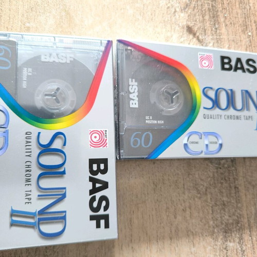 BASF sound tapes Chrome Position 60 minutes new, sealed, pack of 2
